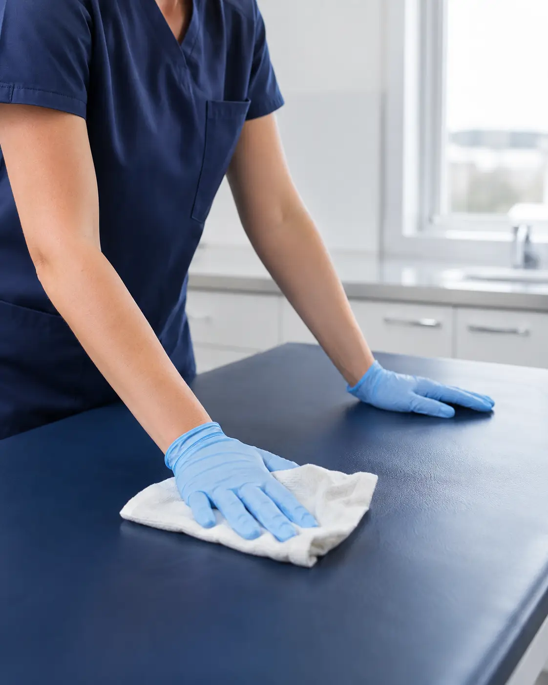 Profesional dentro de una clínica veterinaria moderna